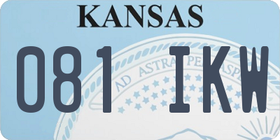 KS license plate 081IKW