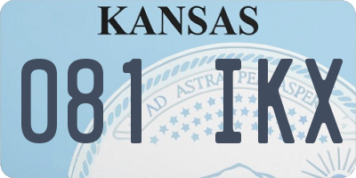 KS license plate 081IKX