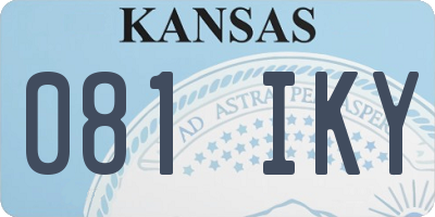 KS license plate 081IKY