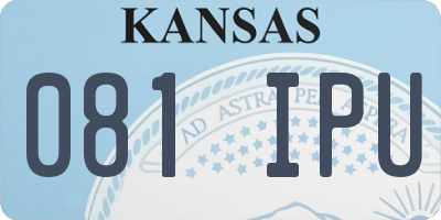 KS license plate 081IPU
