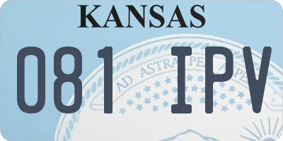 KS license plate 081IPV