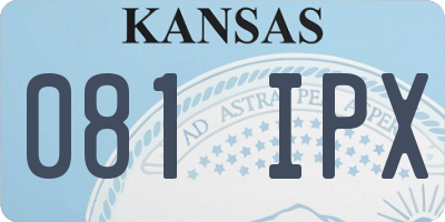 KS license plate 081IPX