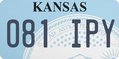 KS license plate 081IPY