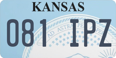 KS license plate 081IPZ
