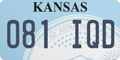 KS license plate 081IQD