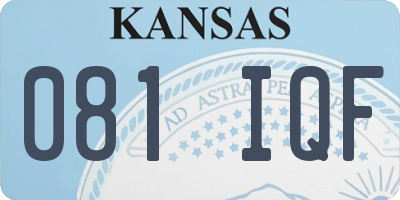 KS license plate 081IQF