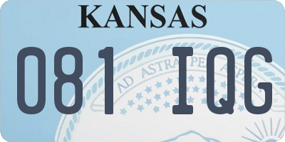 KS license plate 081IQG