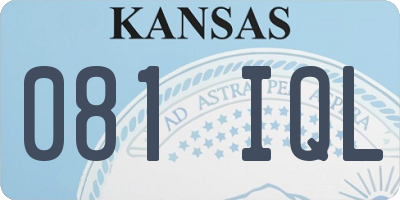 KS license plate 081IQL