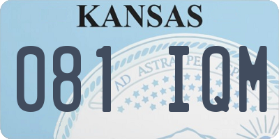 KS license plate 081IQM