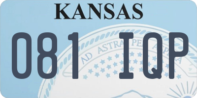 KS license plate 081IQP