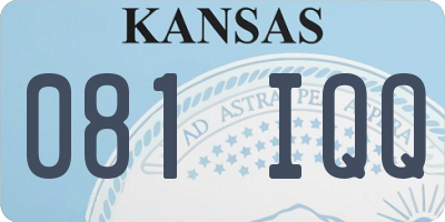 KS license plate 081IQQ