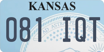 KS license plate 081IQT