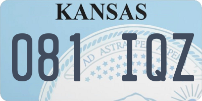 KS license plate 081IQZ