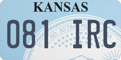 KS license plate 081IRC