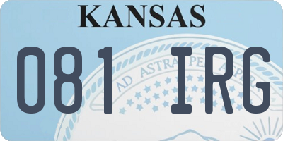 KS license plate 081IRG