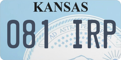 KS license plate 081IRP