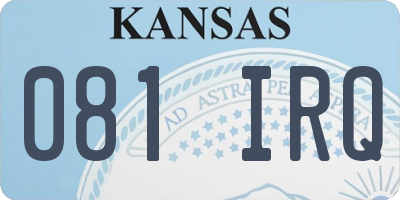 KS license plate 081IRQ