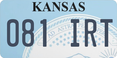KS license plate 081IRT