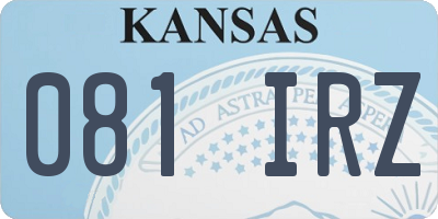 KS license plate 081IRZ