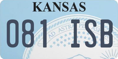 KS license plate 081ISB
