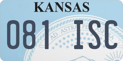 KS license plate 081ISC