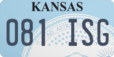 KS license plate 081ISG