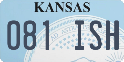 KS license plate 081ISH