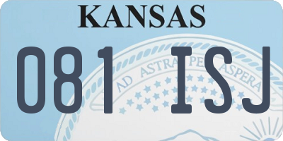 KS license plate 081ISJ
