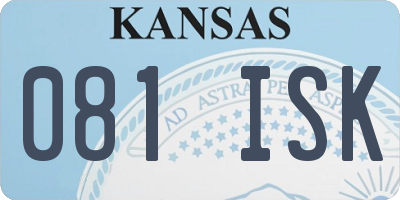 KS license plate 081ISK