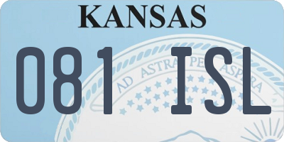 KS license plate 081ISL
