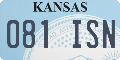 KS license plate 081ISN