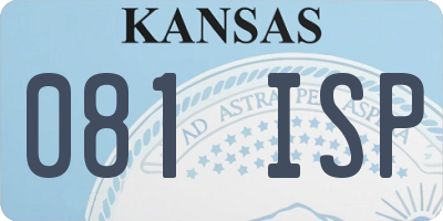 KS license plate 081ISP