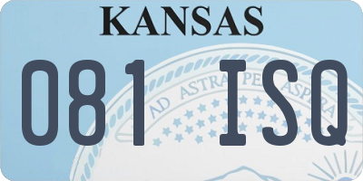 KS license plate 081ISQ