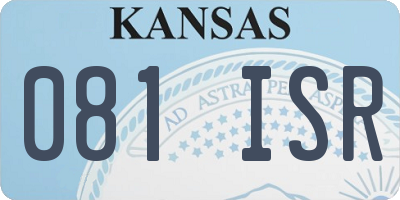 KS license plate 081ISR