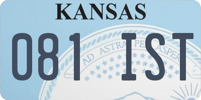 KS license plate 081IST