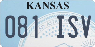 KS license plate 081ISV