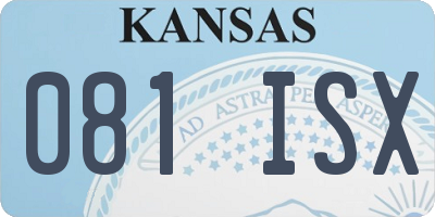 KS license plate 081ISX