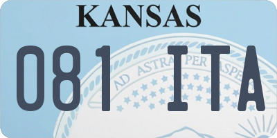 KS license plate 081ITA