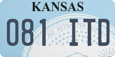 KS license plate 081ITD