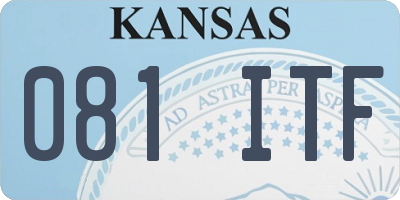 KS license plate 081ITF