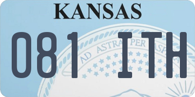 KS license plate 081ITH