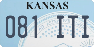 KS license plate 081ITI