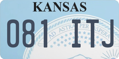KS license plate 081ITJ