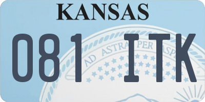 KS license plate 081ITK