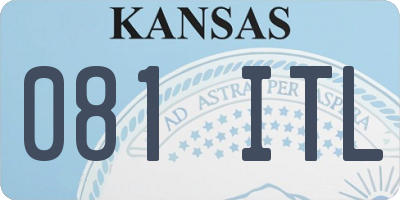 KS license plate 081ITL