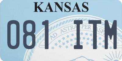 KS license plate 081ITM