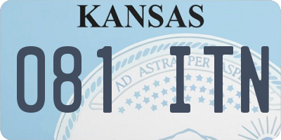 KS license plate 081ITN