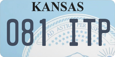 KS license plate 081ITP