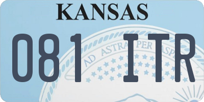 KS license plate 081ITR