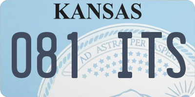 KS license plate 081ITS